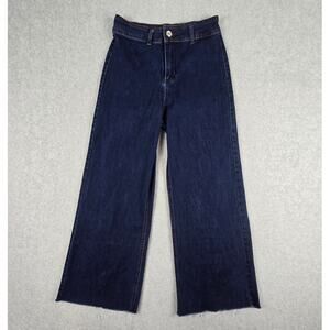 Supgoreou Jeans Womens Size 28 Wide Leg Raw Hem